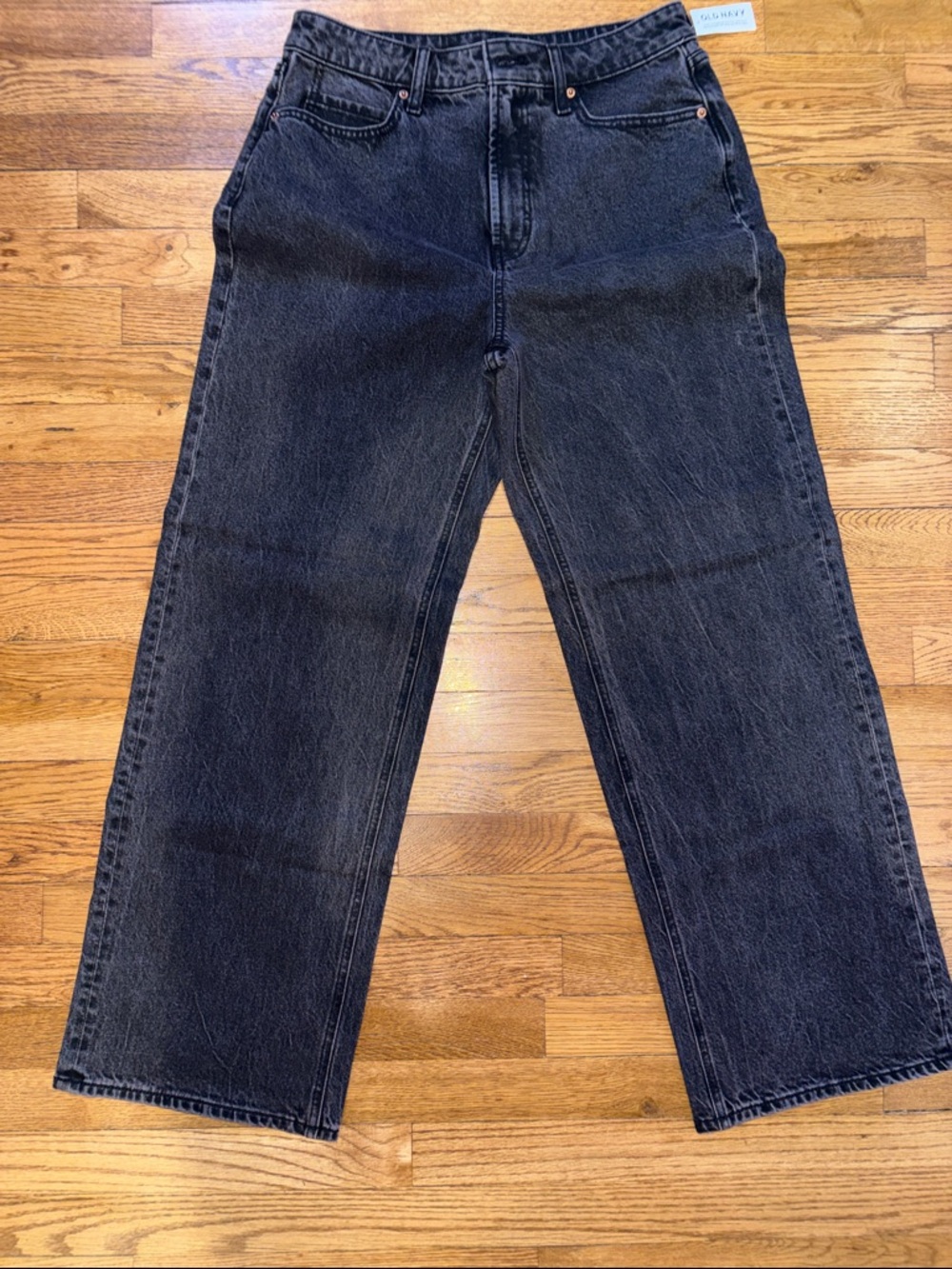 Women’s High waisted curvyBlack WashWide-Leg Jeans